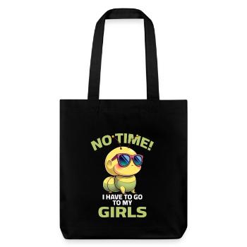 No time I have to go to my girls Garden Caterpillar - Stanley/Stella Heavyweight Recycled Tote Bag - black - Front