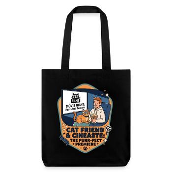 Amie chatte Cinéaste Humour - Tote bag épais recyclé Stanley/Stella - noir - Devant