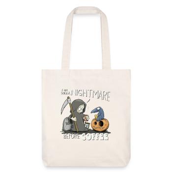 Nightmare Before Coffee! Small Coffee Death - Stanley/Stella Heavyweight Recycled Tote Bag - natural white - Front