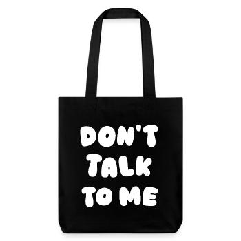 Ne me parlez pas - Tote bag épais recyclé Stanley/Stella - noir - Devant