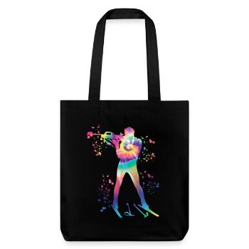 Biathlète Biathlon combiné nordique - Tote bag épais recyclé Stanley/Stella - noir - Devant