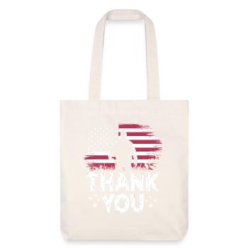 Soldat militaire vétéran - Tote bag épais recyclé Stanley/Stella - blanc cassé - Devant