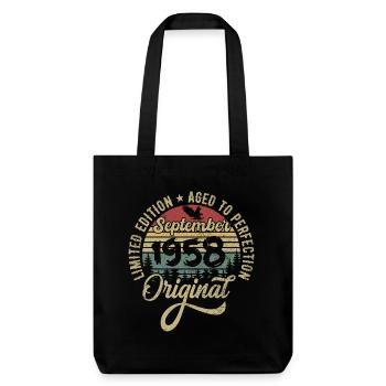 67th birthday September 1958 - 67 years old - Stanley/Stella Heavyweight Recycled Tote Bag - black - Front