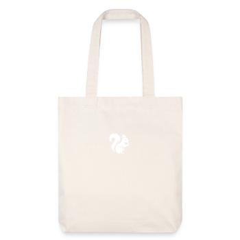 Silhouette d’écureuil minimaliste avec écrou - Tote bag épais recyclé Stanley/Stella - blanc cassé - Devant