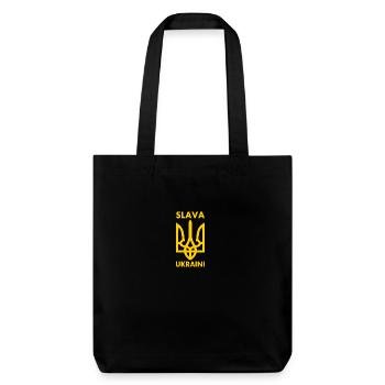 Slava ukraini - Stanley/Stella recycelter Heavyweight Stoffbeutel - Schwarz - Vorne