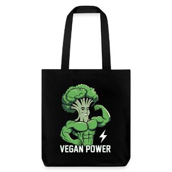 Vegan Power - Stanley/Stella Heavyweight Recycled Tote Bag - black - Front