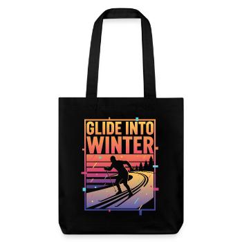 Glissez en hiver Neon Retro - Tote bag épais recyclé Stanley/Stella - noir - Devant
