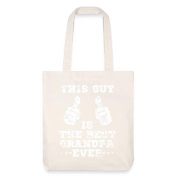 Le meilleur grand-père du monde : deux pouces - Tote bag épais recyclé Stanley/Stella - blanc cassé - Devant