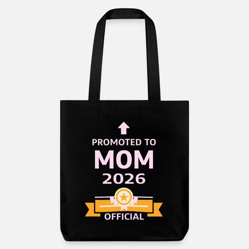 Mama seit 2026 – Proud New Mom Design - Stanley/Stella recycelter Heavyweight Stoffbeutel - Schwarz