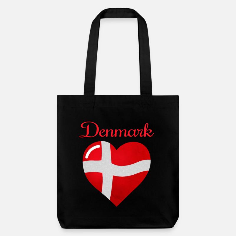 Drapeau du Danemark - Tote bag épais recyclé Stanley/Stella - noir