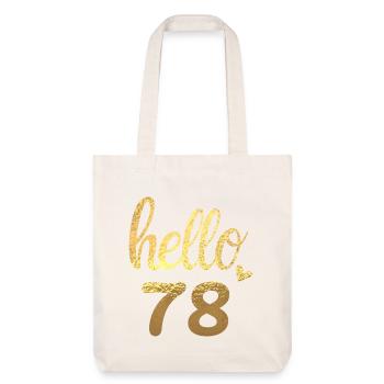Hello 78 doré - Tote bag épais recyclé Stanley/Stella - blanc cassé - Devant
