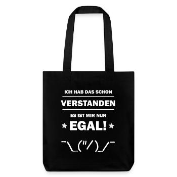 Je m’en fiche Stichmännchen drôle drôle - Tote bag épais recyclé Stanley/Stella - noir - Devant