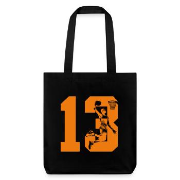 NUMMER 13 BASKETBALL 13. GEBURTSTAG - Stanley/Stella recycelter Heavyweight Stoffbeutel - Schwarz - Vorne