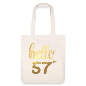 Hello 57 doré - Tote bag épais recyclé Stanley/Stella - blanc cassé - Devant
