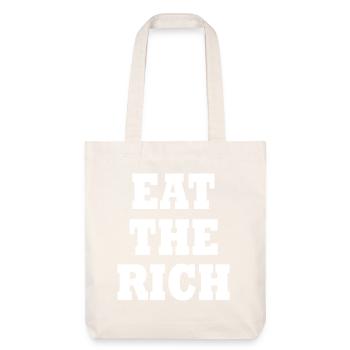 Eat the rich - Stanley/Stella recycelter Heavyweight Stoffbeutel - Naturweiß - Vorne