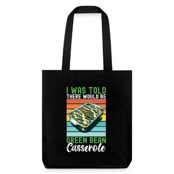 Casserole de haricots verts - Tote bag épais recyclé Stanley/Stella - noir - Devant