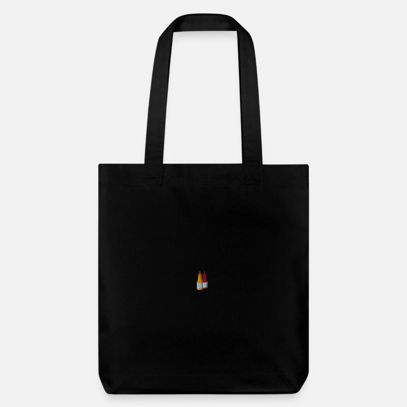 Ketchup et moutarde brodés - Tote bag épais recyclé Stanley/Stella - noir
