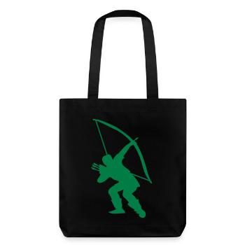 Archery longbow medieval design - Tote bag épais recyclé Stanley/Stella - noir - Dos