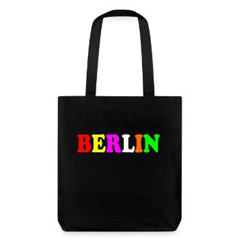 Berlin - Stanley/Stella recycelter Heavyweight Stoffbeutel - Schwarz - Hinten