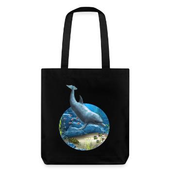 The World Of The Dolphin - Stanley/Stella recycelter Heavyweight Stoffbeutel - Schwarz - Hinten