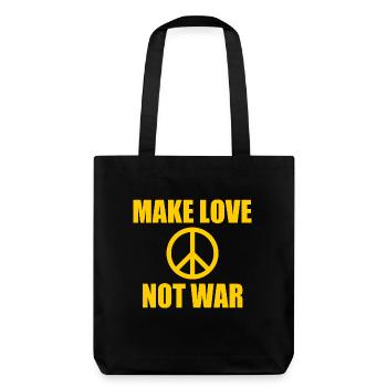 Make love not war - Stanley/Stella recycelter Heavyweight Stoffbeutel - Schwarz - Hinten