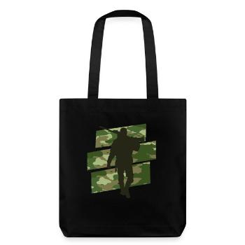 Jäger Camouflage - Stanley/Stella recycelter Heavyweight Stoffbeutel - Schwarz - Hinten