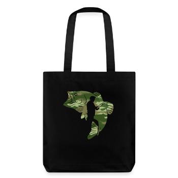 Angler camouflage - Stanley/Stella Heavyweight Recycled Tote Bag - black - Back