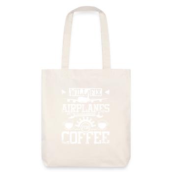 Réparera les avions pour le café - Tote bag épais recyclé Stanley/Stella - blanc cassé - Dos