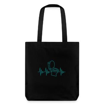 Toilet heartbeat toilet toilet - Stanley/Stella Heavyweight Recycled Tote Bag - black - Back