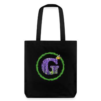 lavendel g - Stanley/Stella recycelter Heavyweight Stoffbeutel - Schwarz - Hinten