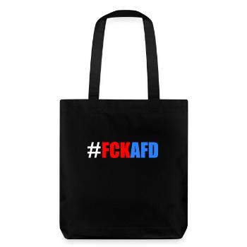 Fck afd - Stanley/Stella recycelter Heavyweight Stoffbeutel - Schwarz - Hinten
