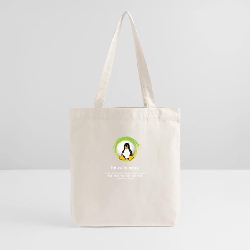 Computer System Penguin Nerd pc inside code admin Stanley/Stella Heavyweight Recycled Tote Bag
