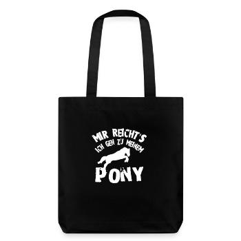 Pony Mir reichts - Stanley/Stella recycelter Heavyweight Stoffbeutel - Schwarz - Hinten