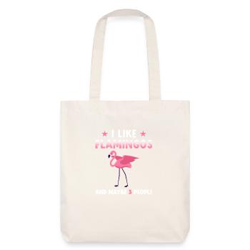 Flamingo Spruch lustig - Stanley/Stella recycelter Heavyweight Stoffbeutel - Naturweiß - Hinten