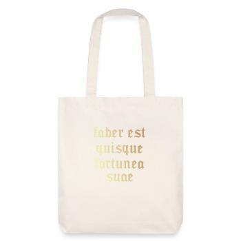 Faber est quisque fortunae suae - Stanley/Stella recycelter Heavyweight Stoffbeutel - Naturweiß - Hinten