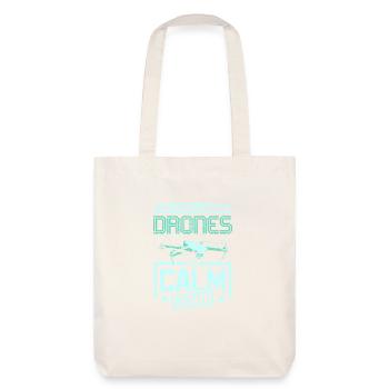 Fly drones to calm down - Stanley/Stella recycelter Heavyweight Stoffbeutel - Naturweiß - Hinten
