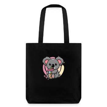Kawaii Koala Bubble Tea Boba Tee Koala - Tote bag épais recyclé Stanley/Stella - noir - Dos