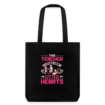 Cette enseignante aime ses petits cœurs - Tote bag épais recyclé Stanley/Stella - noir - Dos