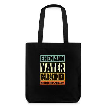Gleisbauer Vater Ehemann Held - Stanley/Stella recycelter Heavyweight Stoffbeutel - Schwarz - Hinten