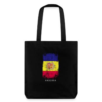 Souvenir avec le drapeau d’Andorre - Tote bag épais recyclé Stanley/Stella - noir - Dos