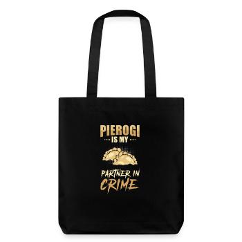 Pierogi dumplings - Stanley/Stella Heavyweight Recycled Tote Bag - black - Back