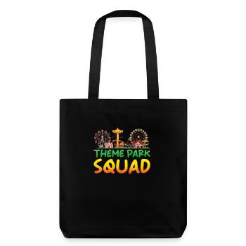 Amusement Park Folk Festival Family Outing - Stanley/Stella Heavyweight Recycled Tote Bag - black - Back