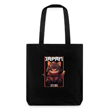 Asia Cat Japanese Samurai Samurai - Stanley/Stella Heavyweight Recycled Tote Bag - black - Back