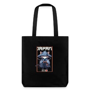 Asia Cat Japanese Samurai Samurai - Stanley/Stella Heavyweight Recycled Tote Bag - black - Back