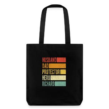 Richard Name Dad Gift - Stanley/Stella Heavyweight Recycled Tote Bag - black - Back