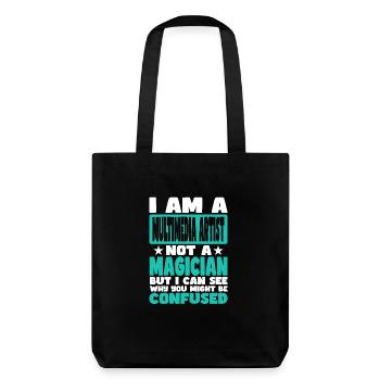 Multimedia-Künstler - Stanley/Stella recycelter Heavyweight Stoffbeutel - Schwarz - Hinten
