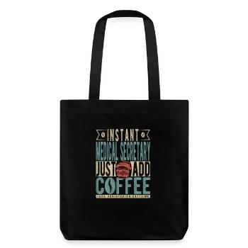 Secrétaire médicale instantanée Il suffit d’ajouter du café - Tote bag épais recyclé Stanley/Stella - noir - Dos