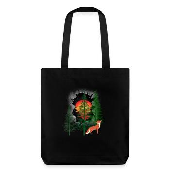 mystical forest fox foxes fairy tale children child - Stanley/Stella Heavyweight Recycled Tote Bag - black - Back