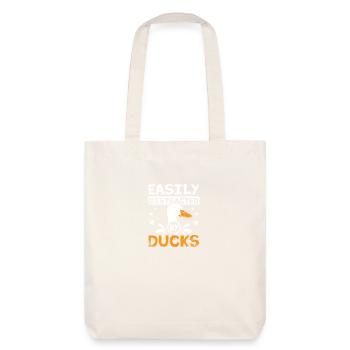 Canard pékin de compagnie facilement distrait par les canards - Tote bag épais recyclé Stanley/Stella - blanc cassé - Dos