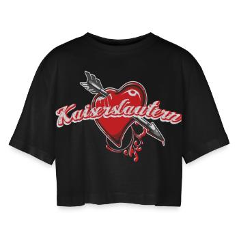 Kaiserslautern - T-shirt court oversize Femme - noir - Devant - AI Model Female 172 light (172cm)